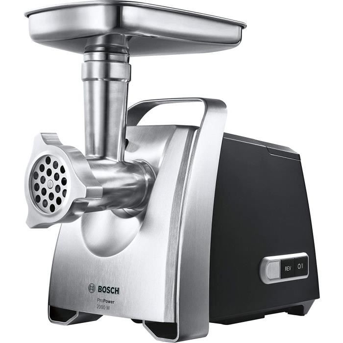 Bosch ProPower MFW67440 Hachoir à viande polyvalent – Jusqu'à 3,5 kilos de viande par minute – Puissance de 700 W, Noir [Classe éner