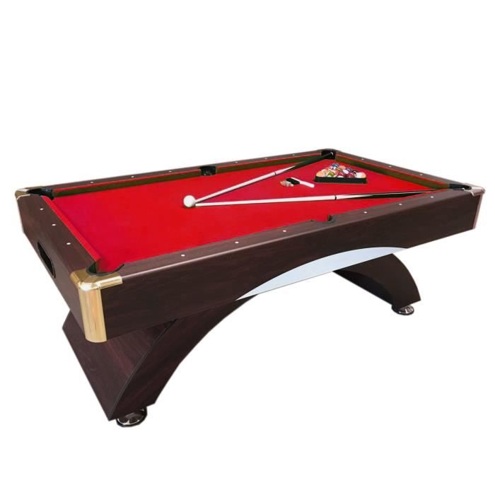 BILLARD AMERICAIN NEUF table de pool Snooker biljart salon 7 ft Napoleone Nouveu table de billard 188 x 94 cm Rouge