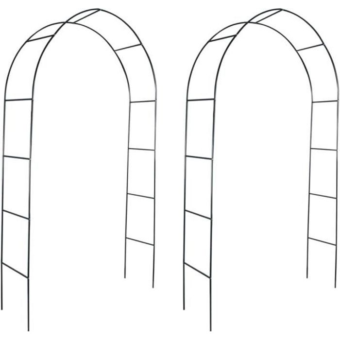 ��2694Luxueux Magnifique Arches de jardin pour Plantes Grimpantes et Rosiers Décor - Arceau de jardin Pergola à appentis -2 pcs pour