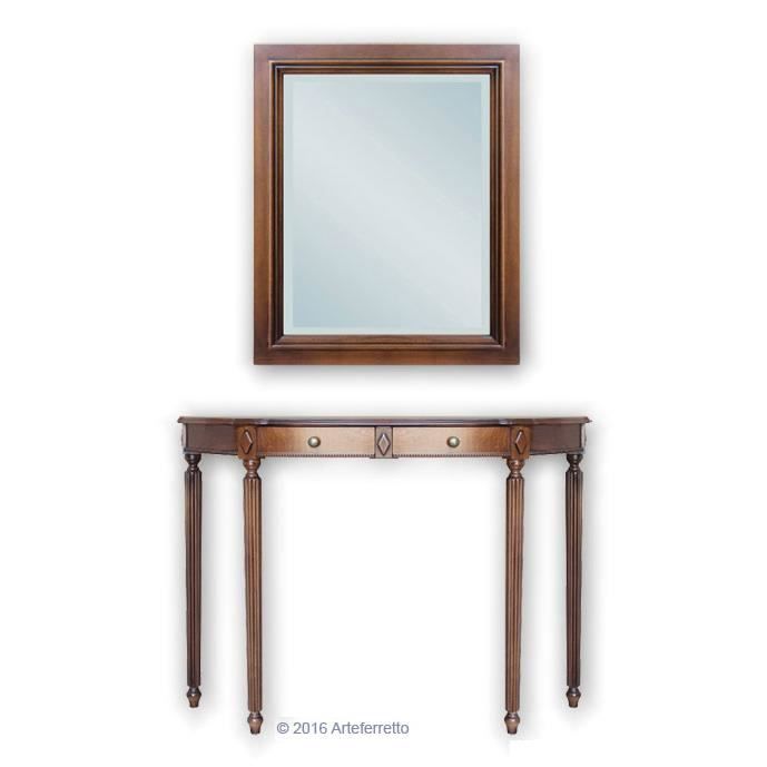 Composition console et miroir pour l'entrée