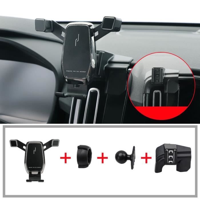 Supports voiture,Pince de fixation pour évent support pour téléphone de voiture pour Volvo XC40 accessoires 2020 - Type Black 1 pcs