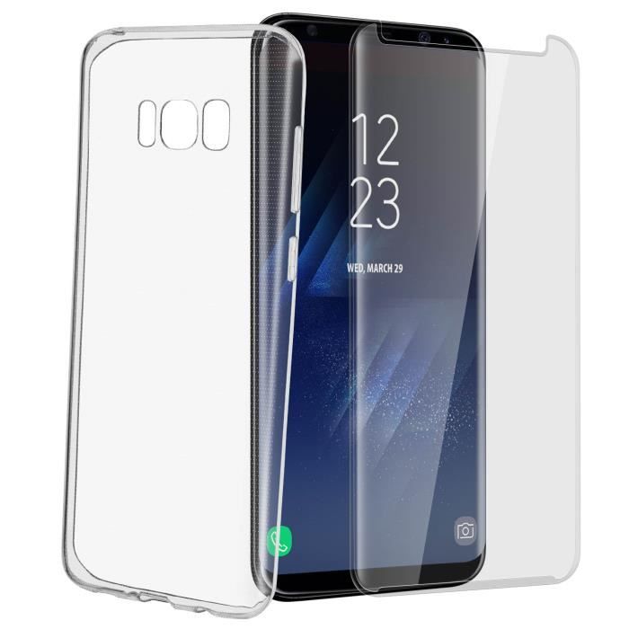 Pack de protection Coque + Film verre trempé Samsung Galaxy S8