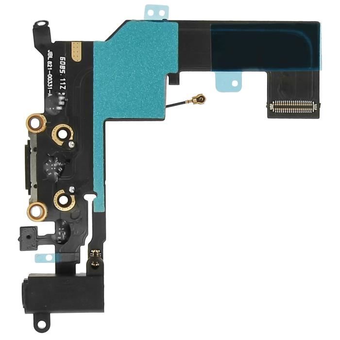 Nappe Prise de Charge iPhone SE - Connectique Lightning + Jack 3.5mm Noir