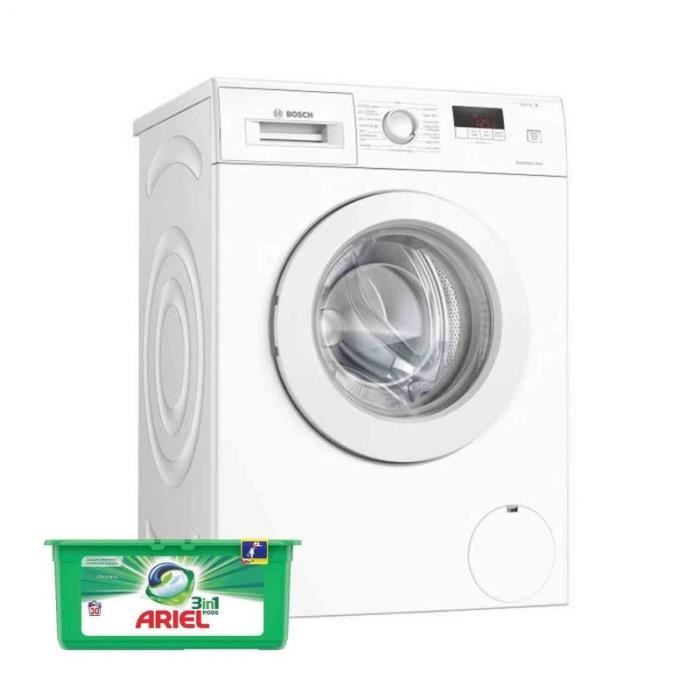 BOSCH Lave-linge Frontal 7kg 1400trs/min Tambour 55L ActiveWater Machine à Laver hublot