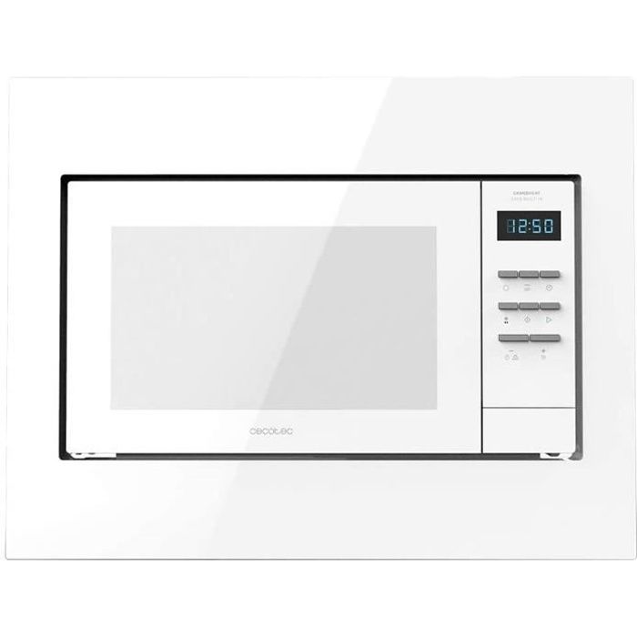 Cecotec Micro-ondes encastrable numérique Grandheat 2300 Built-In White 23 litres, 800 W, intégrable, grill, 5 niveaux, 8 fonctions