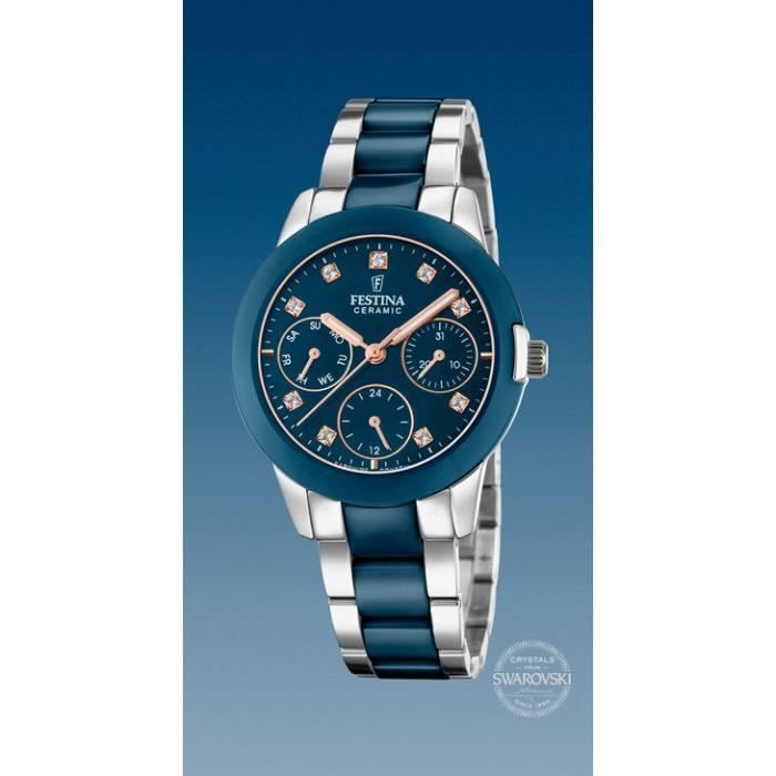 Festina Femme F20497/2 céramique bleue et acier