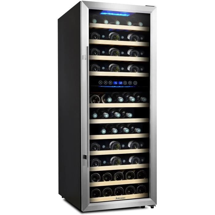 Kalamera KRC-73BSS Cave à vin réfrigérée 2 zones 73 bouteilles ,200 litres,Classe B