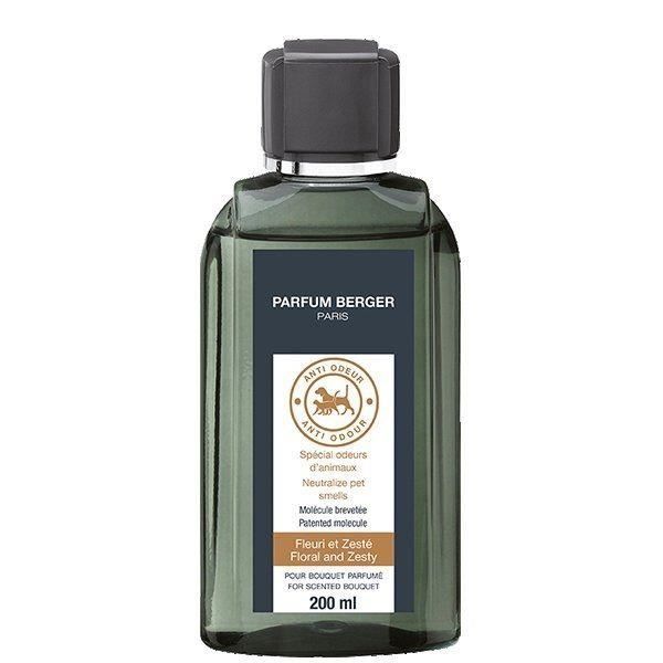 RECHARGE POUR BOUQUET PARFUME 200 ML ANTI ODEURS D ANIMAUX - PARFUM BERGER