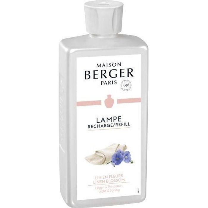 LIN EN FLEURS - RECHARGE PARFUM 500 ML POUR LAMPE A CATALYSE - MAISON BERGER PARIS
