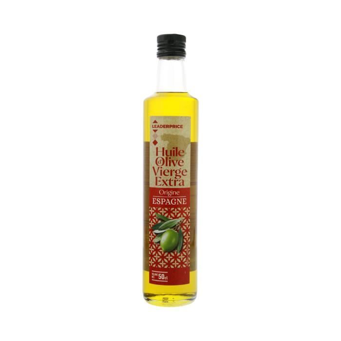 Huile d'olive vierge extra origine Espagne Leader Price - 500ml