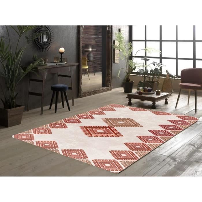 Tapis Anadolu Antidérapant et Lavable en machine 120x180cm