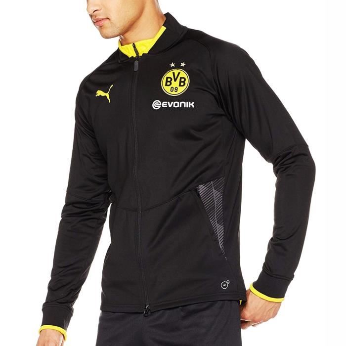 Veste échauffement puma Borussia Dortmund BVB Stadium noir jacket 752855