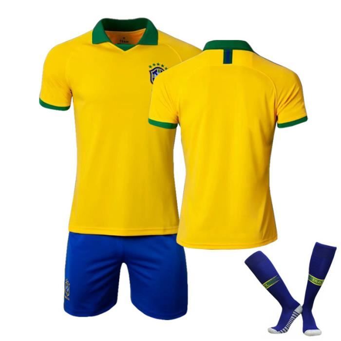 Équipe nationale brésilienne Jersey Maillot et Shorts de football Chaussettes Enfant-Homme