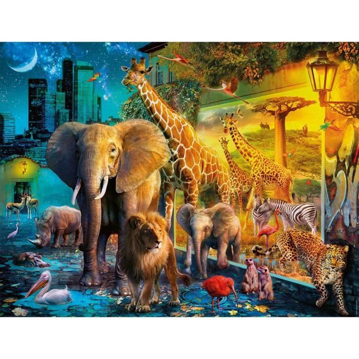 Puzzle 2000 pièces : Promenade nocturne aille Unique Coloris Unique