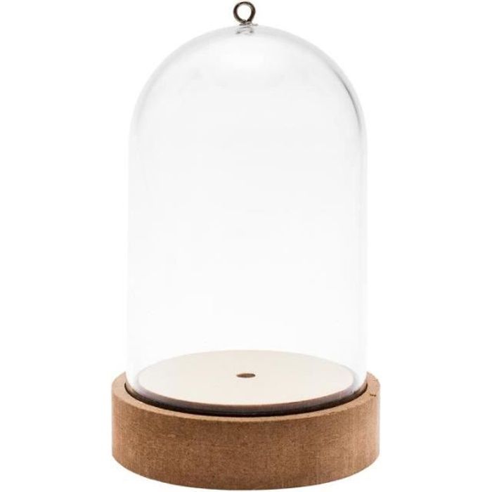 Cloche en plastique avec socle - 7 x 10,5 cm