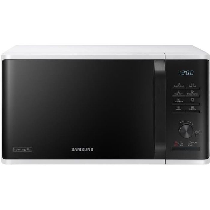 Samsung mg23 K3515aw-et micro-ondes avec grill 23 litres, 1100+800 Watt