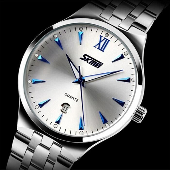 SHARPHY® Montres Hommes 2016 Marque Bracelet en Acier Lumineuses étanche Quartz Bleu Montres