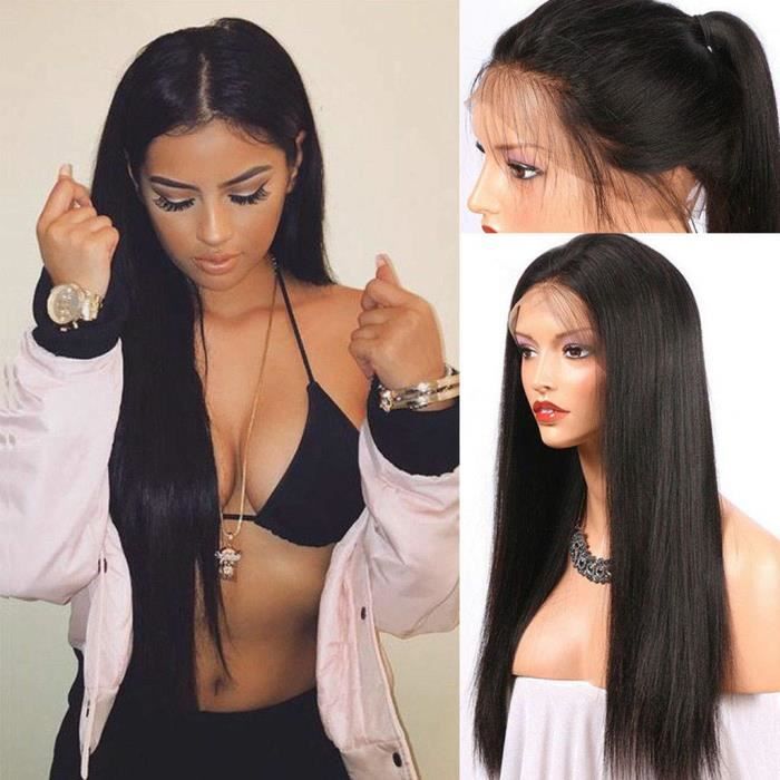 *2367◇Grosses soldes! Mamum Perruque Femmes Lace Front, Perruques de cheveux synthétiques lisses et bouclées résistant à
