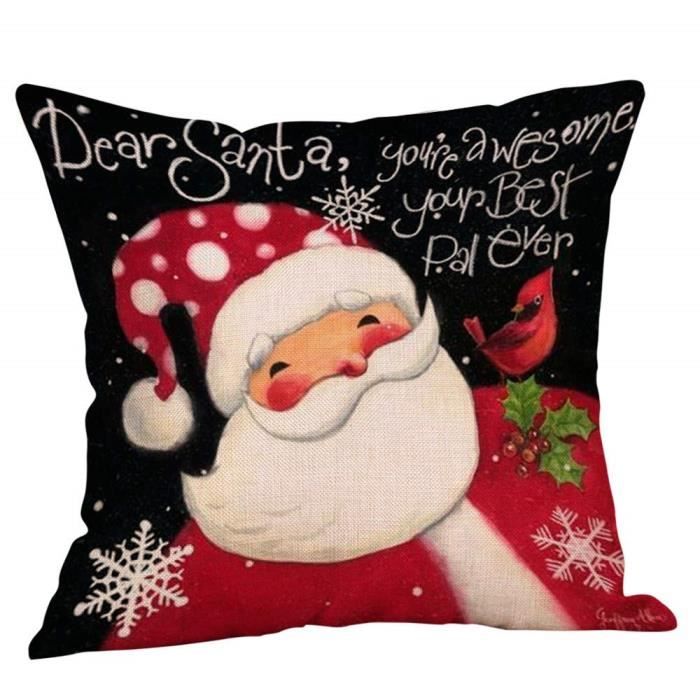 G Série de bonhomme de neige de Noël,Coton Doux en Lin Couvre-Lit Taie d'oreiller Canap¨¦ Voiture
