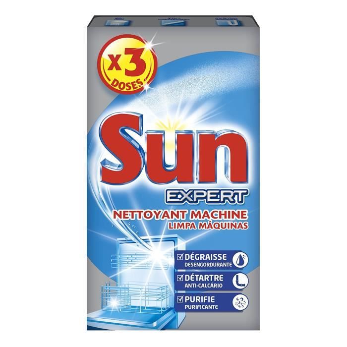 Sun Nettoyant Pour Lave-Vaisselle Expert 3 Doses - Lot de 1
