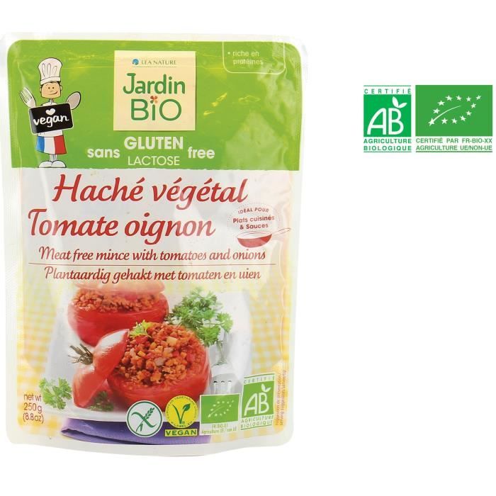 JARDIN BIO Haché végétal tomate et oignon bio - 250 g