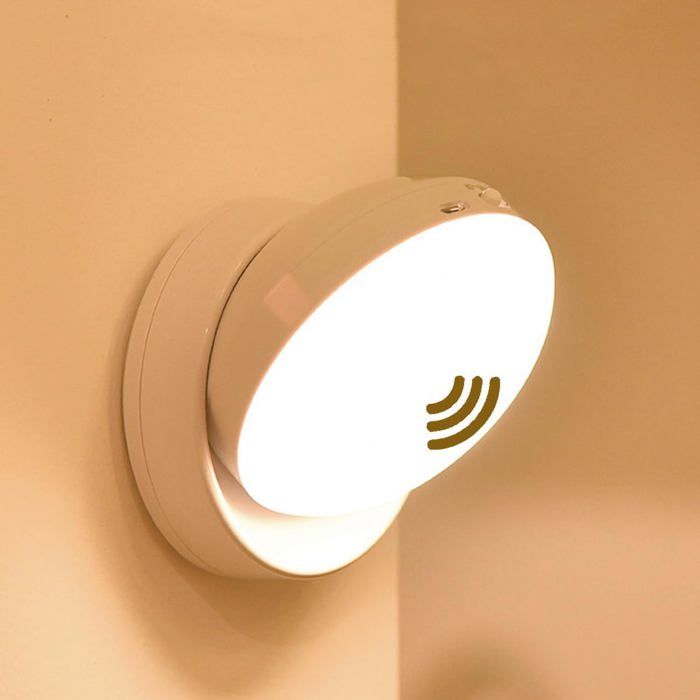 Lot 2 Appliques Murales LED Sans Fil – Lampe Tactile Rotative 360° 3 Températures & Luminosités, Rechargeable (Bois)
