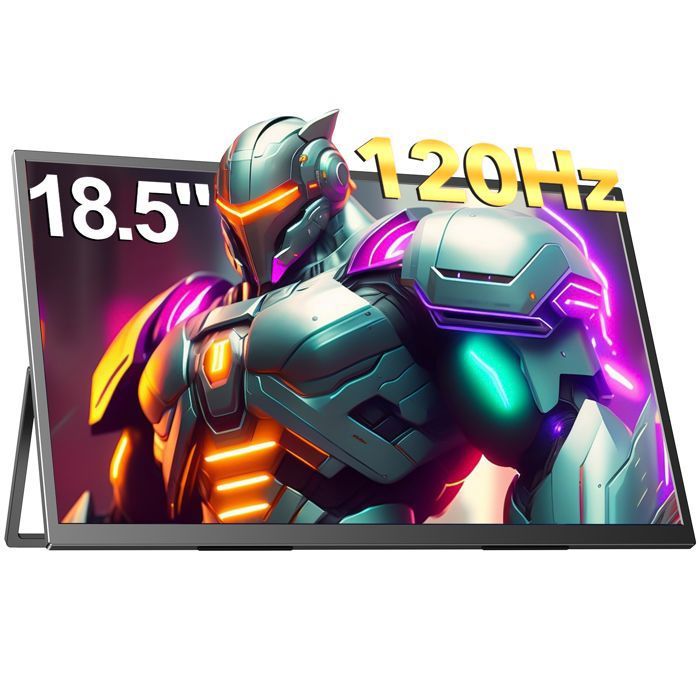 UPERFECT Moniteur portable 185 pouces 1080P Full HD 120HZ 100% sRGB vitesse de réponse de 14 ms compatible VESA