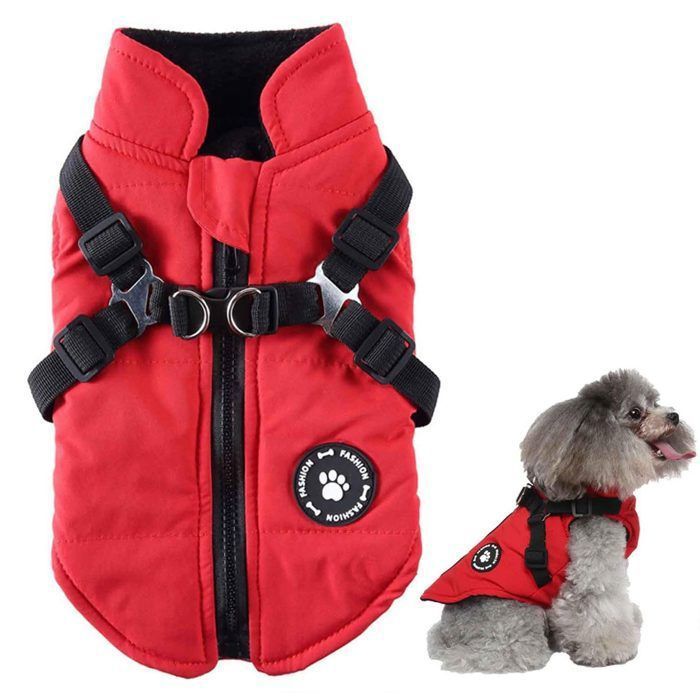 Comparer les prix de Pull pour chien taille L, manteau pour chien avec fermeture éclair, veste chaude pour animaux de compagnie, vêtements pour chien