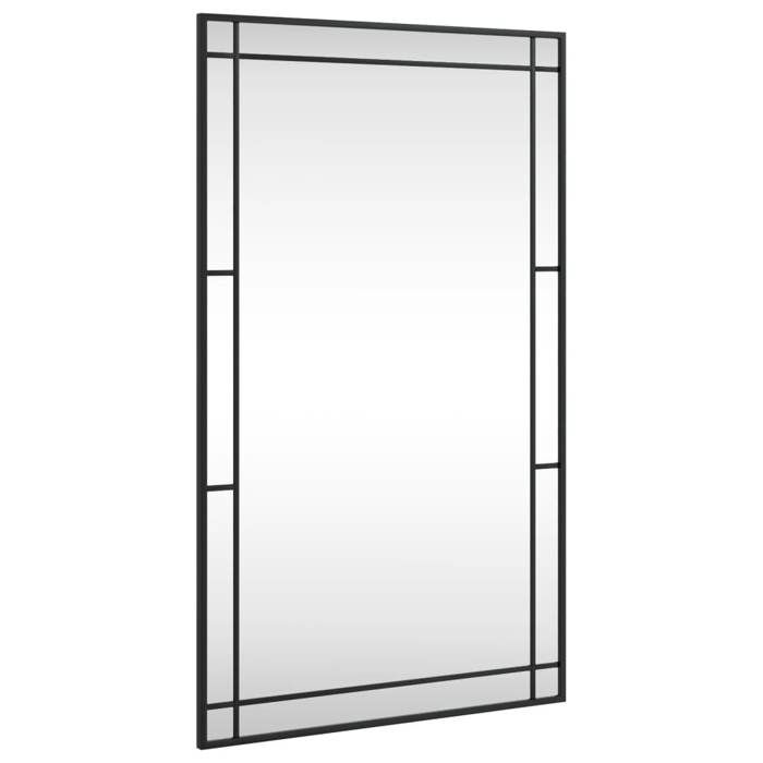 Miroir mural noir 30x100 cm rectangulaire fer vidaXL | Leroy Merlin