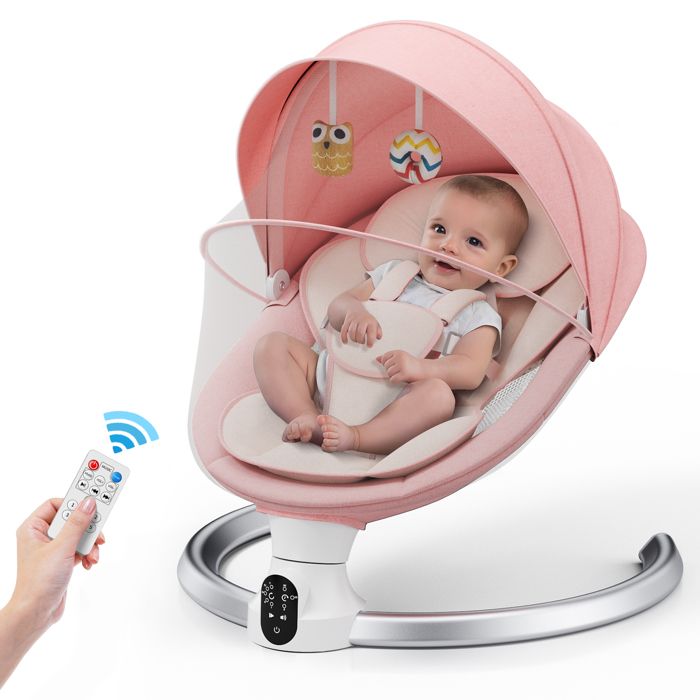 Transat Electrique Bébé avec contrôle dapplication mobile et télécommande chaise à bascule électrique pour bébé Rebondisseur