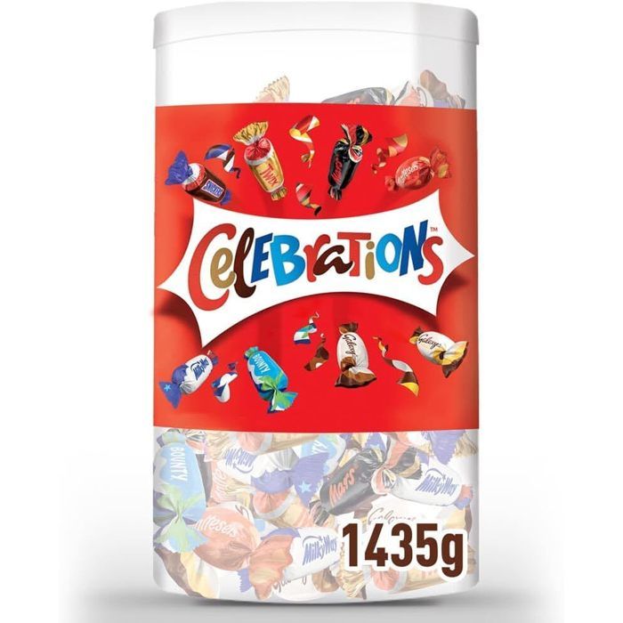 CELEBRATIONS - Assortiment de Chocolats au Lait à Partager - SNICKERS TWIX MARS MALTESERS BOUNTY & autres - Grand Format -