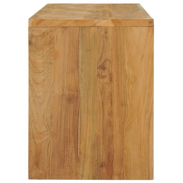 Meuble TV discount - GKK - Console TV avec 2 tiroirs - 100x35x45 cm Bois de teck massif @3690