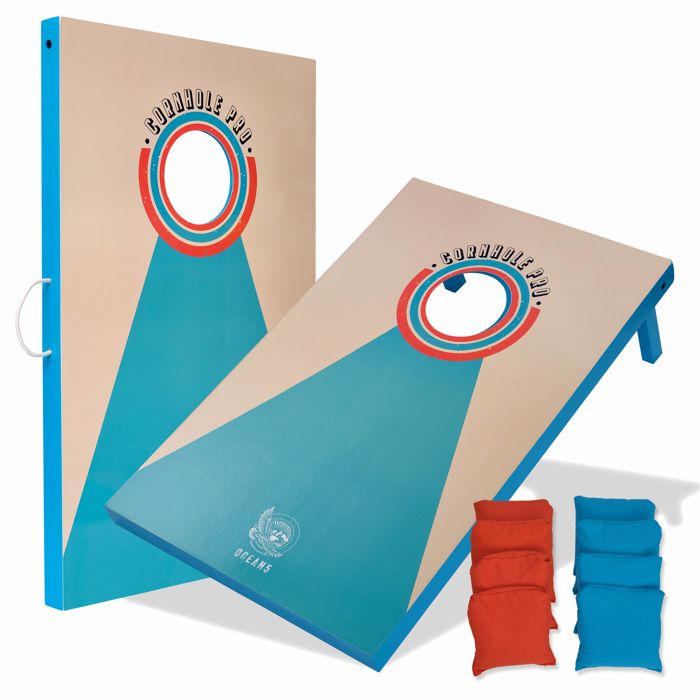 Jeu De Lancement De Poufs Cornhole Pour Enfants Et Famille - Kit Complet Amusant Avec 6 Sacs, Parfait Intérieur & Extérieur