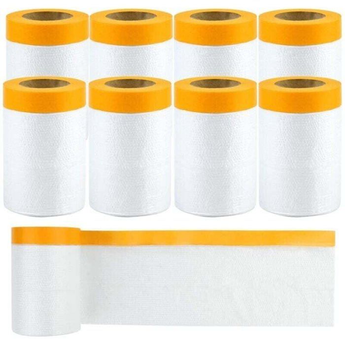 Film De Masquage Avec Ruban 8 Rouleaux 55cm X 20m