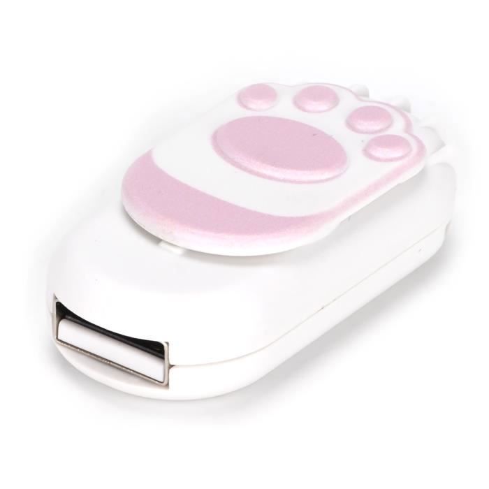 Clavier Fidget Porte-clés En Forme De Patte De Chat Rose – 4 Boutons Clic, Anti-stress, Cadeau Amusant