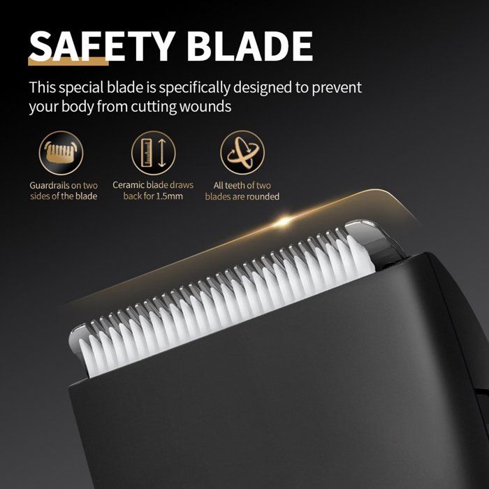 Tondeuse pour le corps et le maillot pour hommes et femmes Étanche rechargeable par USB-C