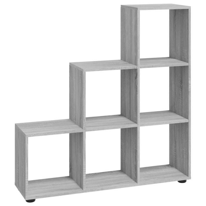 SALE 2026Bibliothèque - Colonne/Meuble Étagère de rangement pour livres - escalier Sonoma gris 107cm - bois dingénierie 20.6 Kg 8