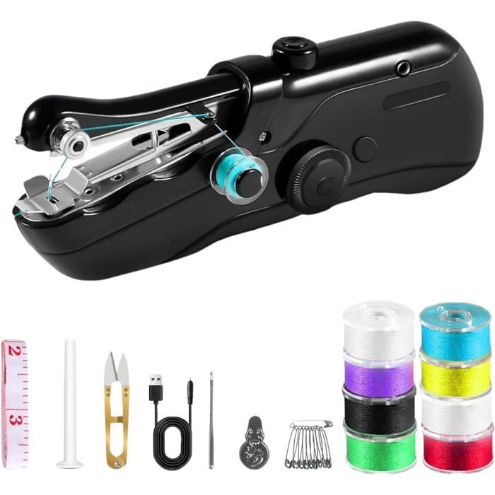 Machine a coudre portative pour debutants - Mini machine a coudre manuelle pour adultes - Nobrand