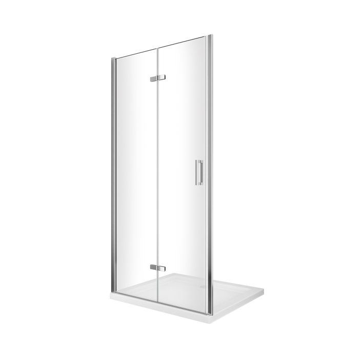 Porte de douche 6 mm pliante pour installation en niche - 78-815