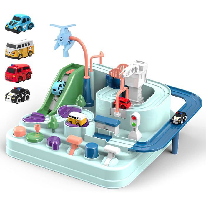 Jouets daventure en Voiture Piste Aventure de Voiture Jouet Jouet éducatif et InteractifFille 3~6 AnsCadeau de Noël Les Enfants