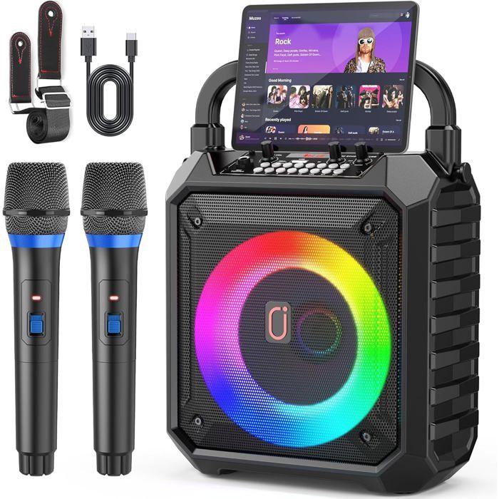 Machine de karaoké JAUYXIAN 2 micros sans fil Bluetooth portable