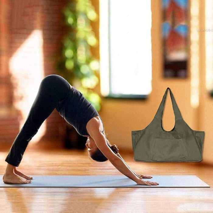 Grand sac pour tapis yoga polyvalent sac sport sac transport bandoulière pour tapis yoga avec poche latérale
