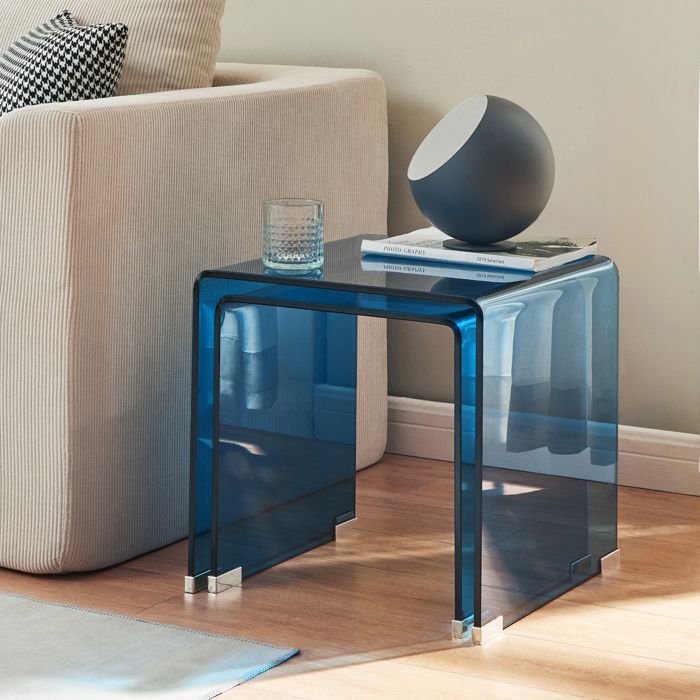 Ensemble de 2 tables gigognes Kariengem bleu