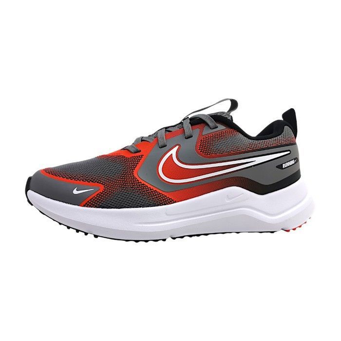 Garçons Nike Chaussure de sport Cosmic Runner Textile Lacets Plat - gris/rouge 012