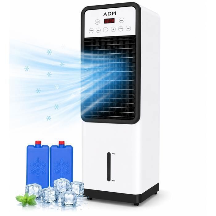 Rafraîchisseur dAir Portable 2 en 1 ADM 1800W Chauffage Humidificateur