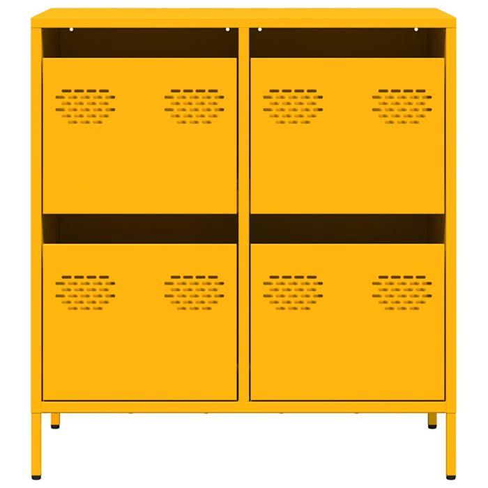 Buffet jaune moutarde 68x39x73 5 cm acier laminé à froid_2 ans garantie_38000
