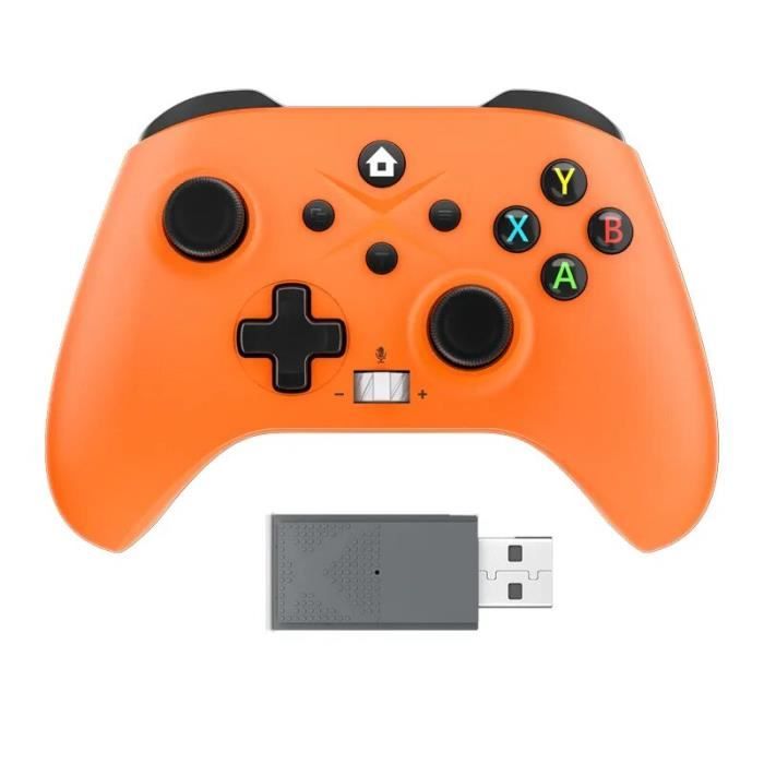 Orange de jeu PC sans fil pour Xbox One S X, contrôleur compatible Windows, ajout