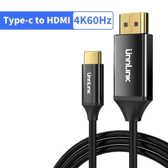 Câble USB-C vers HDMI pour transfert 4K / 60 Hz - 2 m