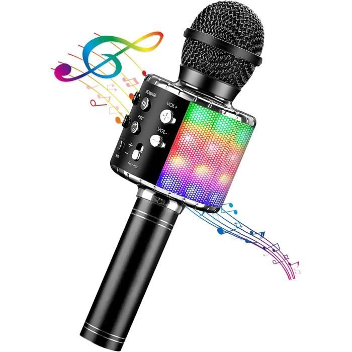 Micro Karaoké, Microphone sans Fil Bluetooth pour Enfants Chanter Jouet  Fille 3 4 5 6 7 8 9 10 12 Ans Micro Cadeau Enfant 3-14 Ans - Cdiscount  Informatique