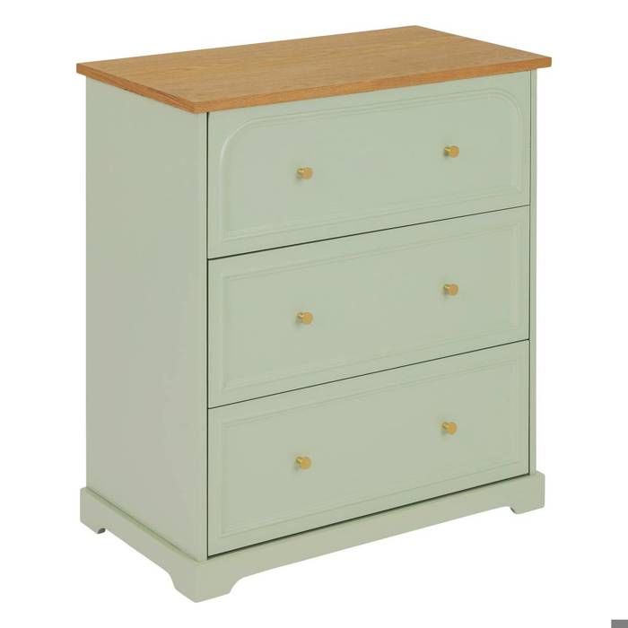 Commode Mohéa vert céladon 3 tiroirs - Atmosphera Créateur dintérieur Commode Mohéa vert céladon 3 tiroirs - Atmosphera Créateur dintérieur